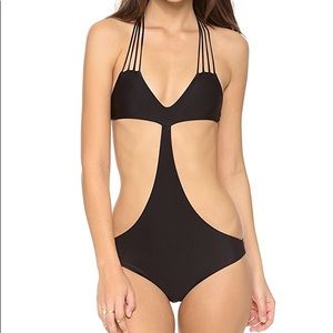Mikoh Makaha one piece swimsuit, black, size M